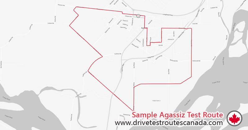 Agassiz drive test route map