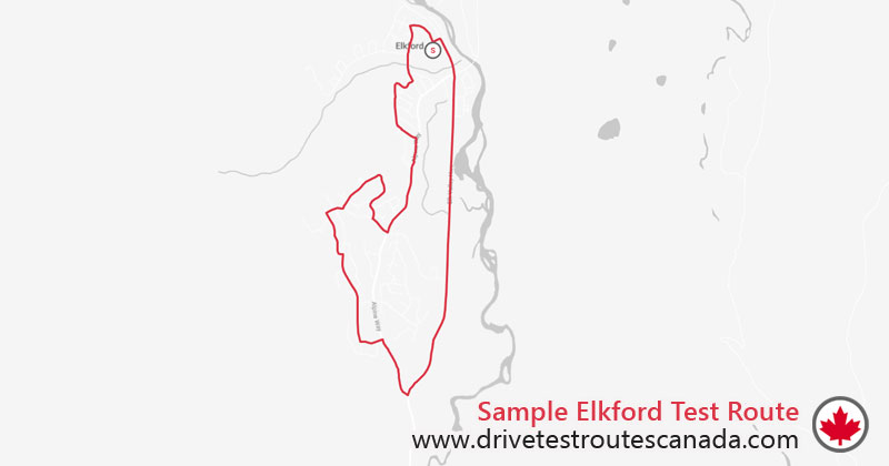 Elkford drive test route map