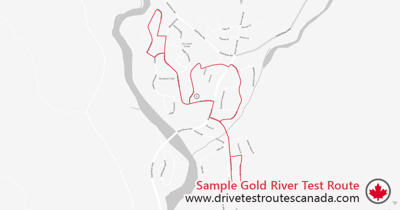 Gold River drive test route map