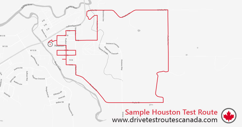 Houston drive test route map