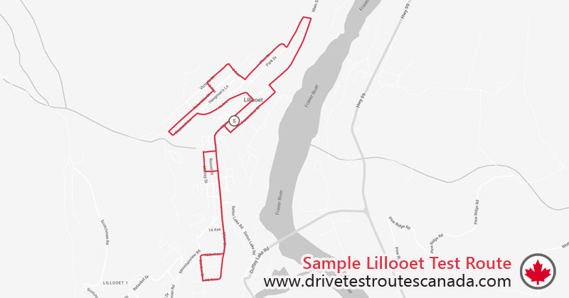 Lillooet drive test route map