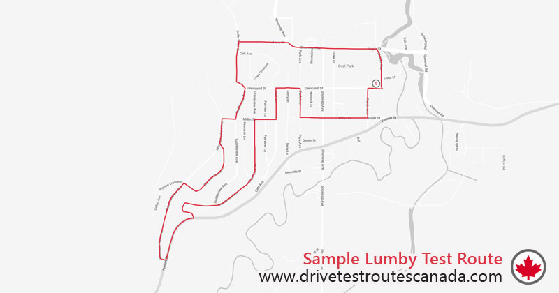 Lumby drive test route map