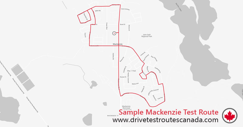 Mackenzie drive test route map