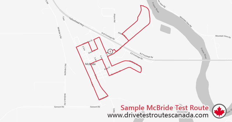 McBride drive test route map