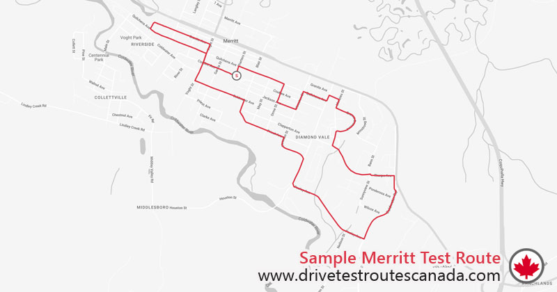 Merritt drive test route map