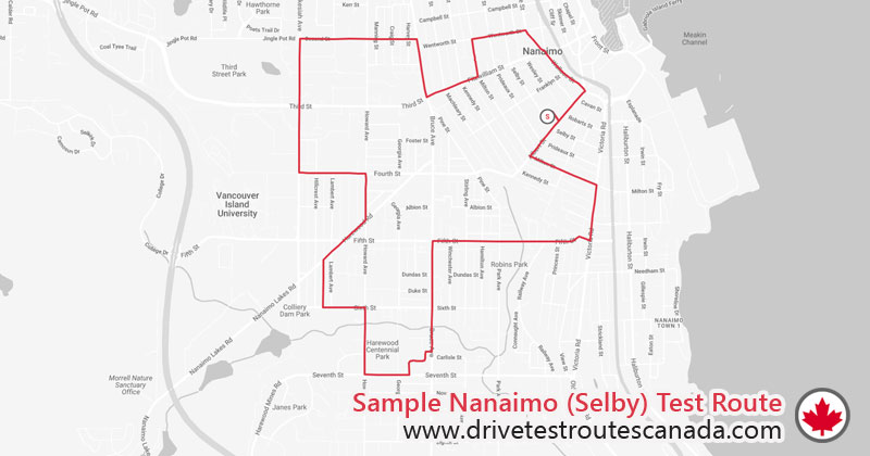 Nanaimo drive test route map