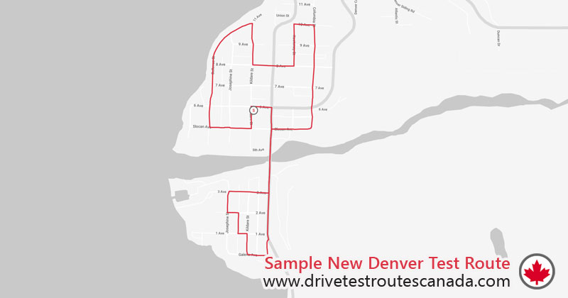 New Denver drive test route map