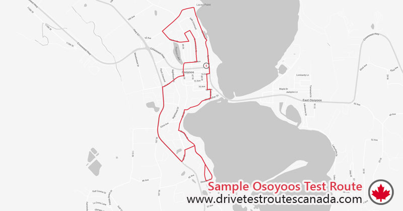 Osoyoos drive test route map