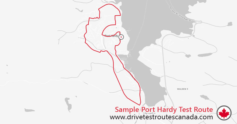 Port Hardy drive test route map