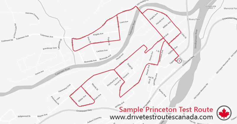 Princeton drive test route map